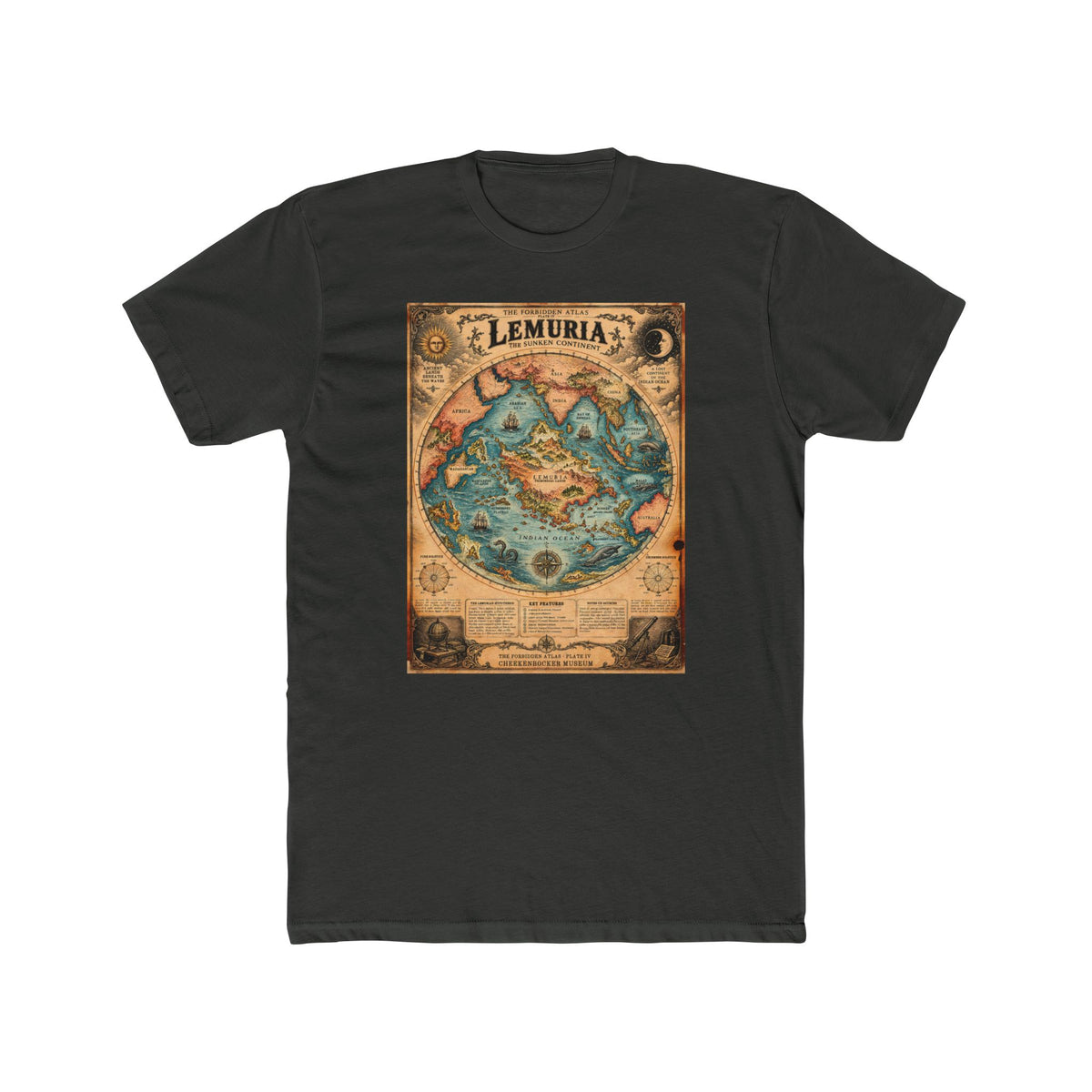 Lemuria, The Forbidden Atlas Plate IV | Unisex Cotton Crew Tee