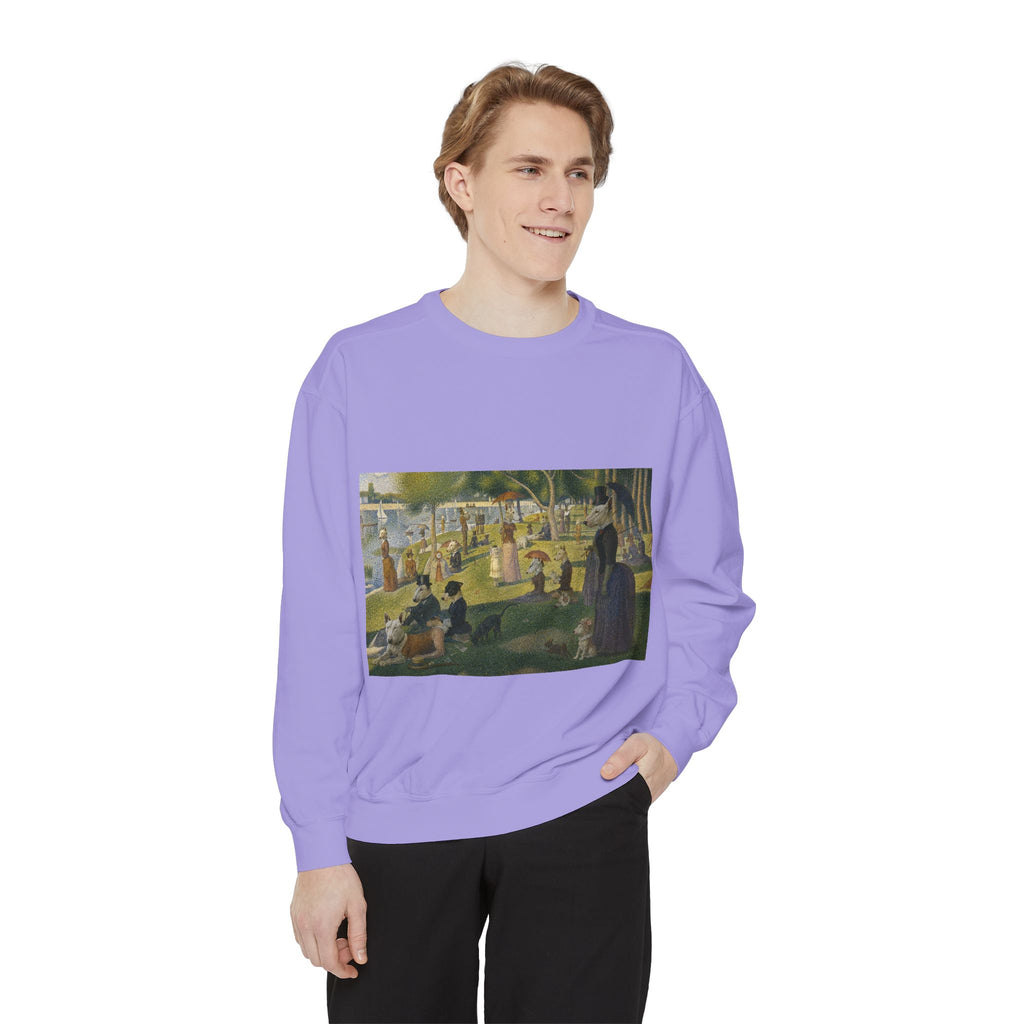 Bull Terrier A Sunday Afternoon on La Grande Jatte — after Georges Seurat, 1886 | Crewneck