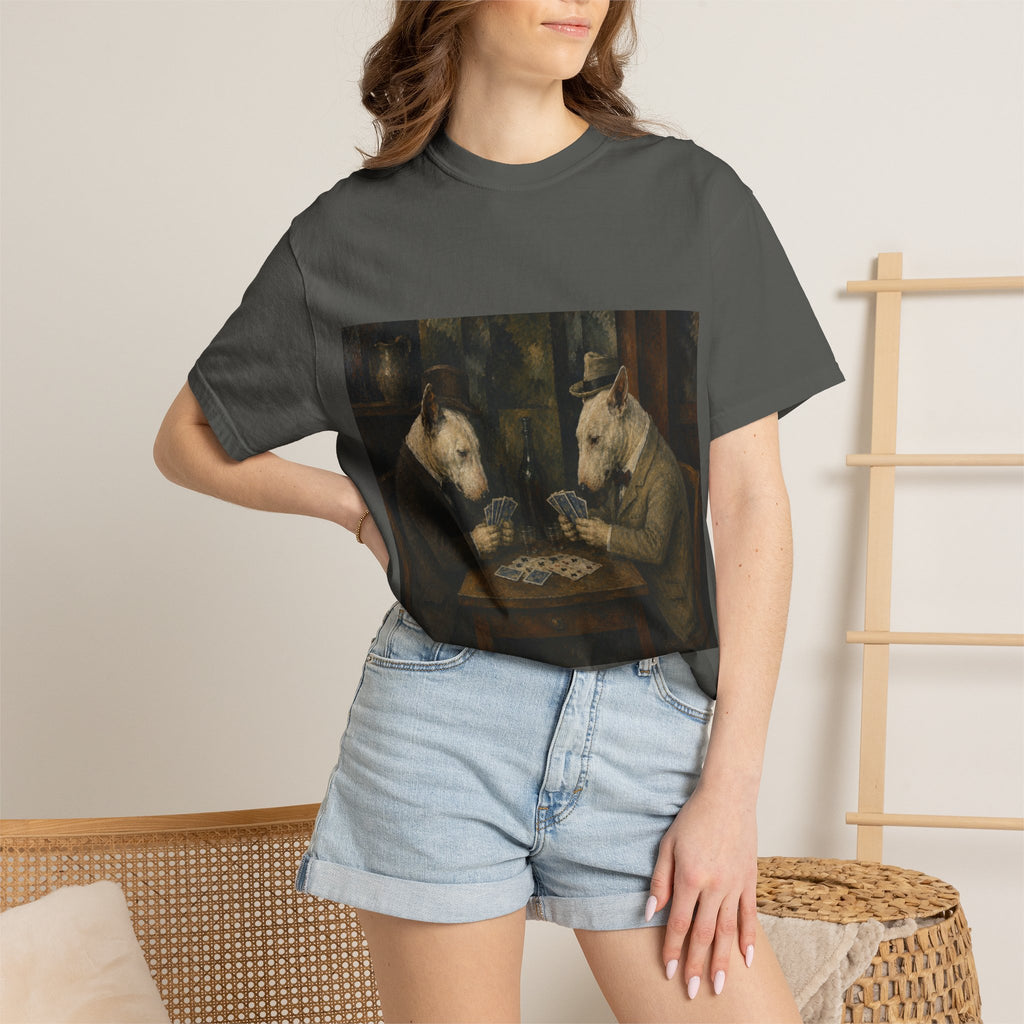 Bull Terrier The Card Players — after Paul Cezanne, c.1895 | Garment-Dyed Tee