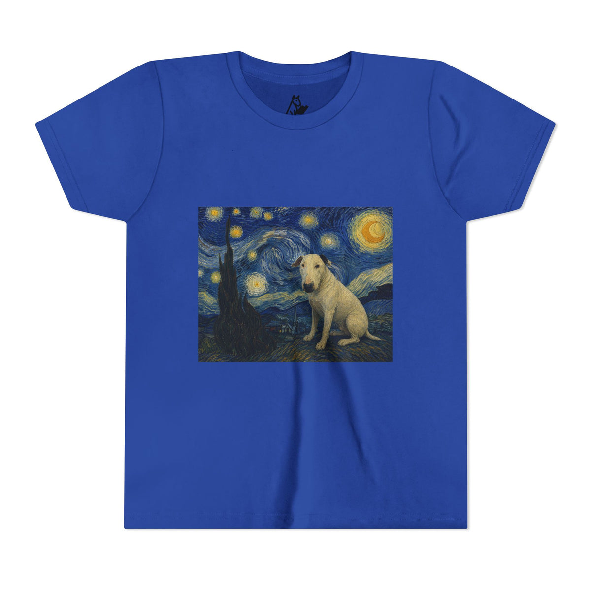 Bull Terrier The Starry Night — after Vincent van Gogh, 1889 | Youth Tee