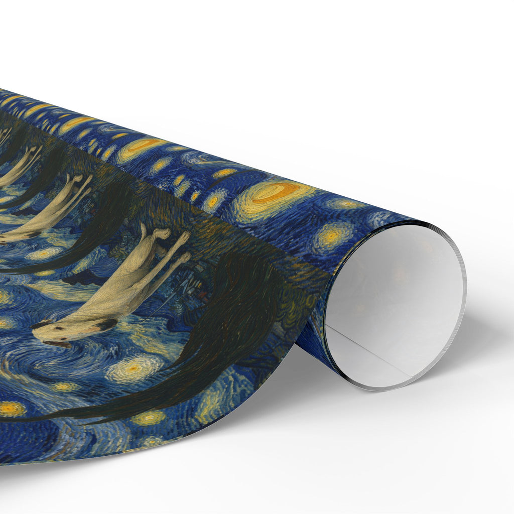Bull Terrier The Starry Night — after Vincent van Gogh, 1889 | Wrapping Paper