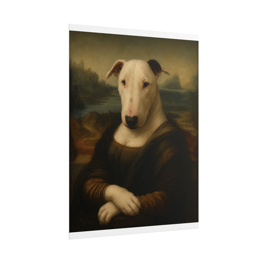 Bull Terrier Mona Lisa — after Leonardo da Vinci, c.1503 | Poster