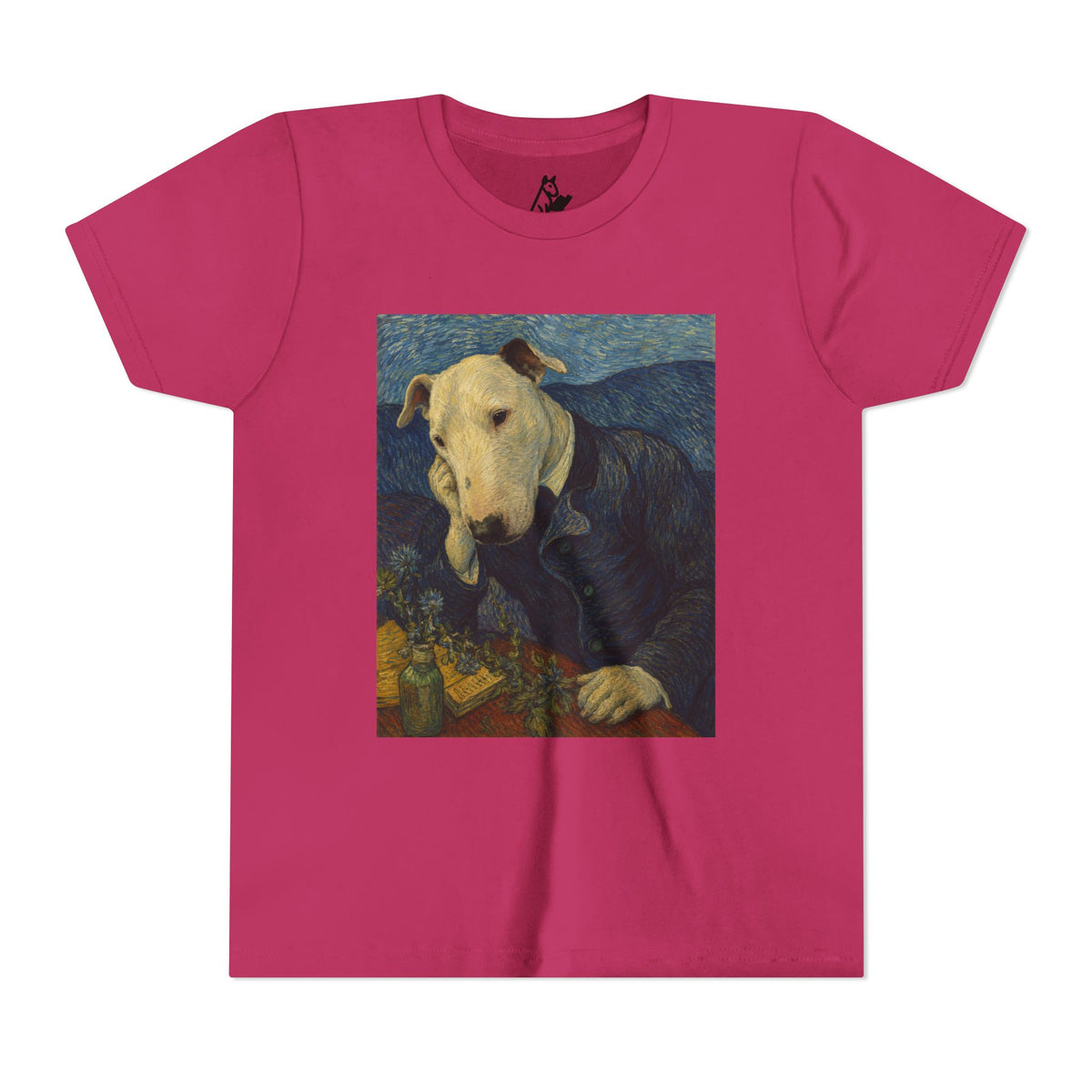 Bull Terrier Portrait of Doctor Gachet — after Vincent van Gogh, 1890 | Youth Tee