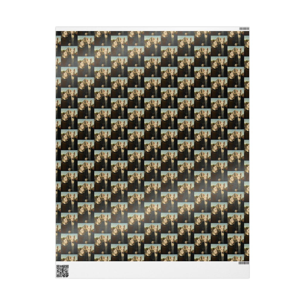 Bull Terrier American Gothic — after Grant Wood, 1930 | Wrapping Paper