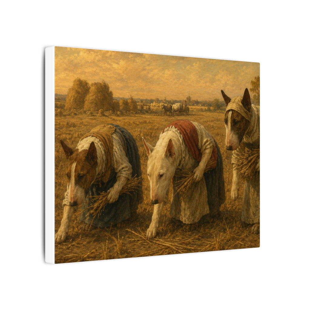 Bull Terrier The Gleaners — after Jean-Francois Millet, 1857 | Canvas