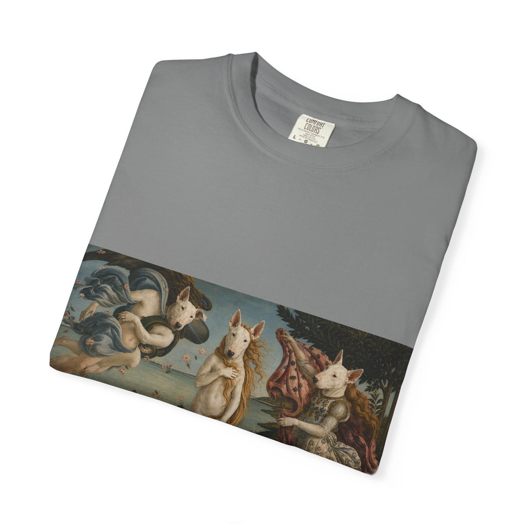 Bull Terrier The Birth of Venus — after Sandro Botticelli, c.1485 | Garment-Dyed Tee