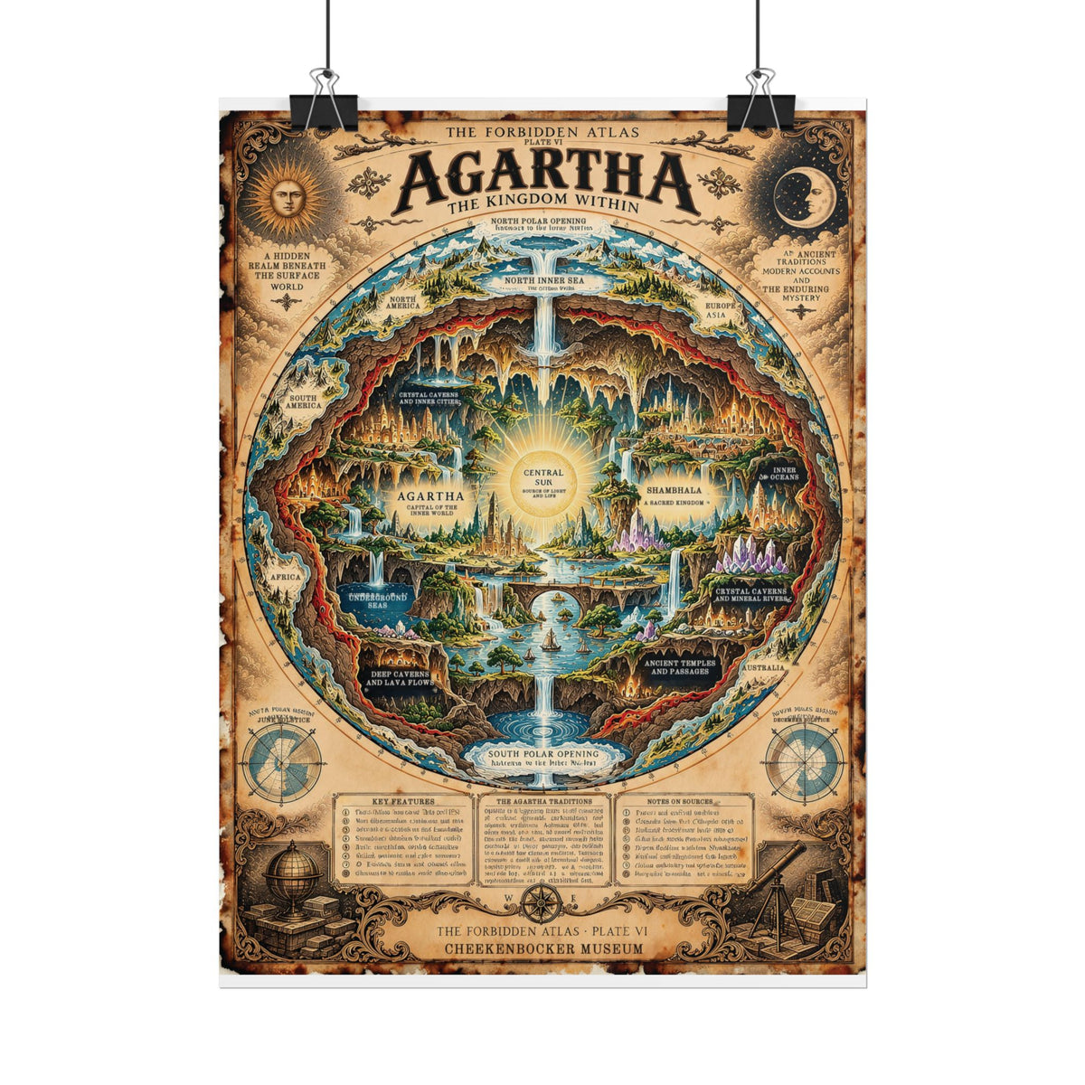 Agartha, The Forbidden Atlas Plate VI | Poster