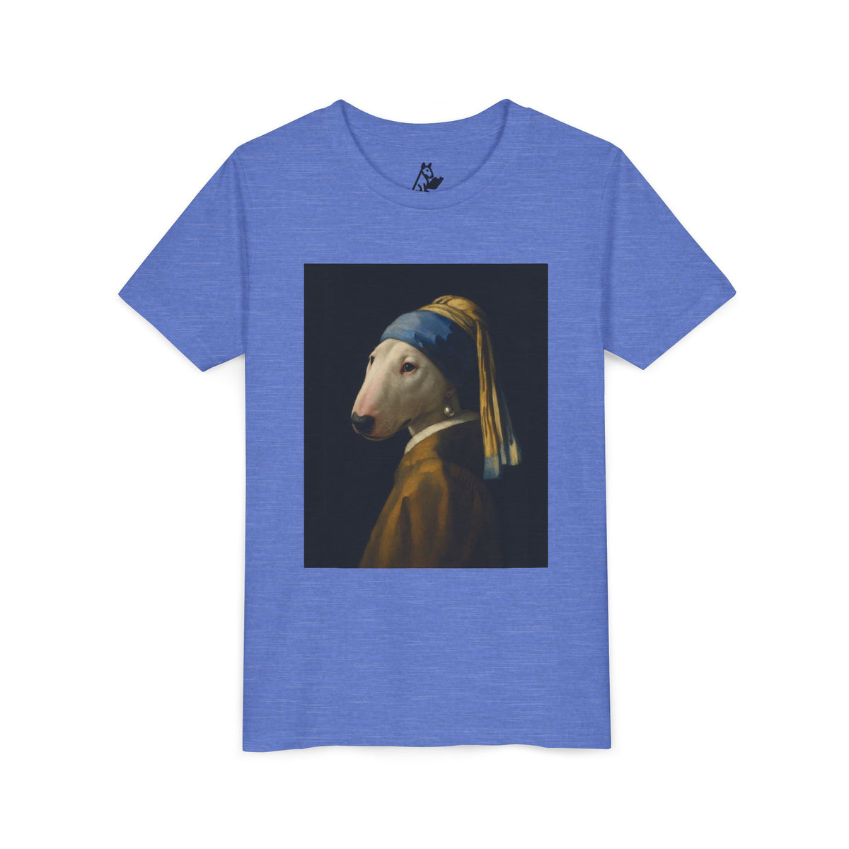 Bull Terrier Girl with a Pearl Earring — after Johannes Vermeer, c.1665 | Youth Tee