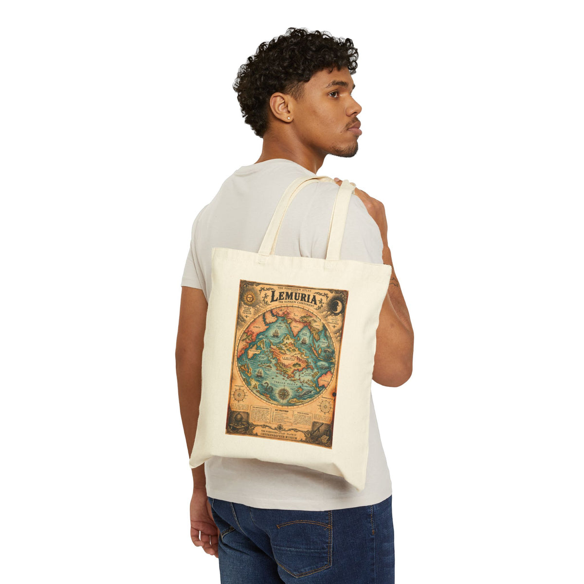 Lemuria, The Forbidden Atlas Plate IV | Canvas Tote