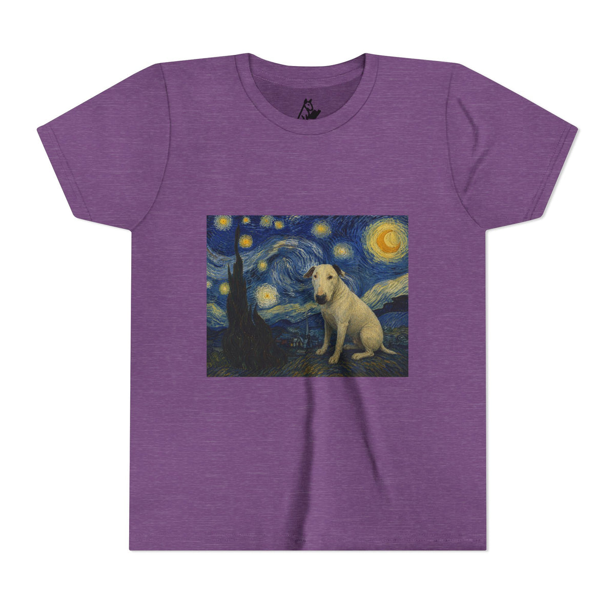 Bull Terrier The Starry Night — after Vincent van Gogh, 1889 | Youth Tee