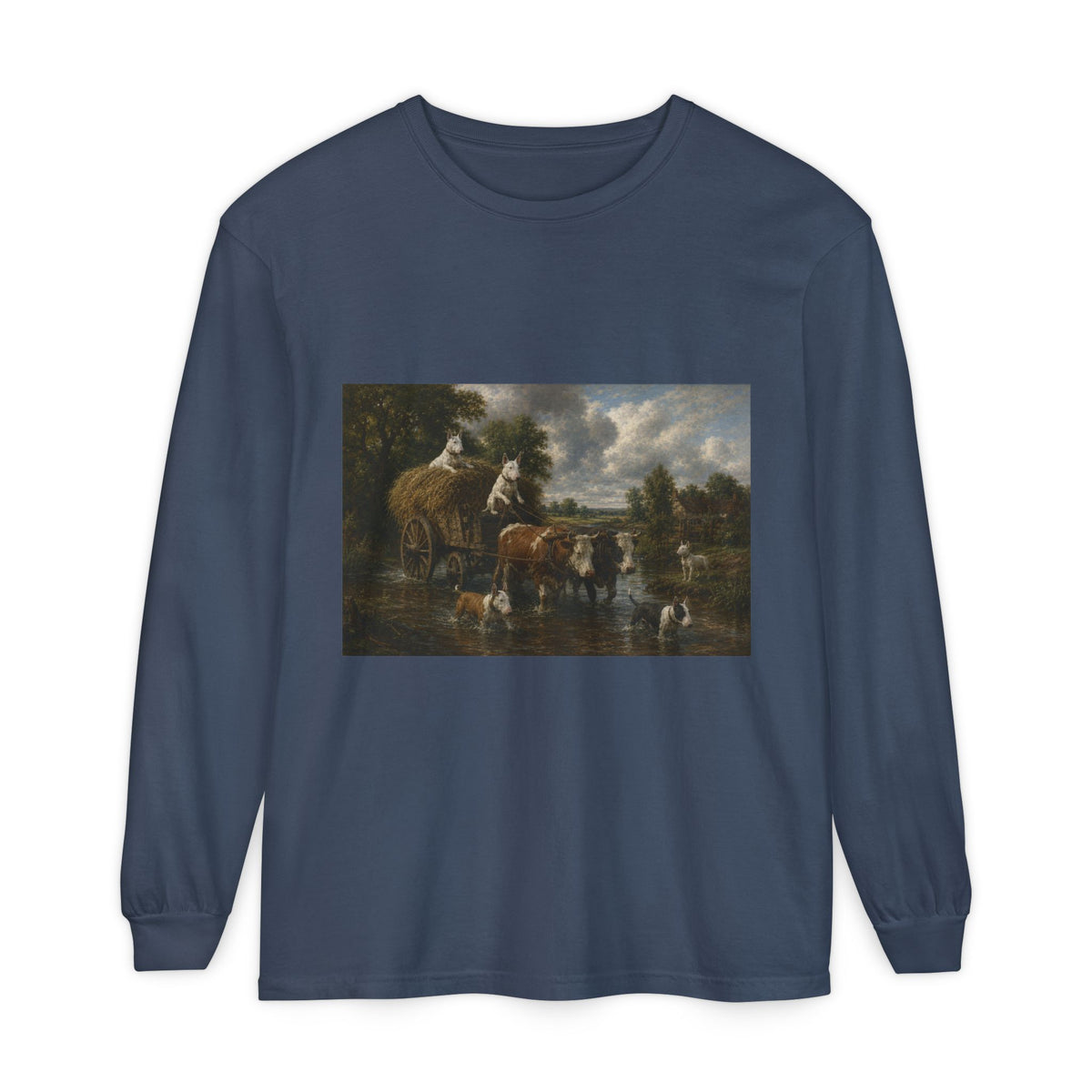 Bull Terrier The Hay Wain — after John Constable, 1821 | Long Sleeve