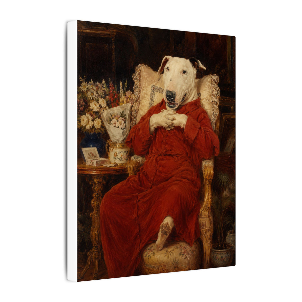 Bull Terrier A Happy Birthday — after Antonio Casanova y Estorach, c.1890 | Canvas