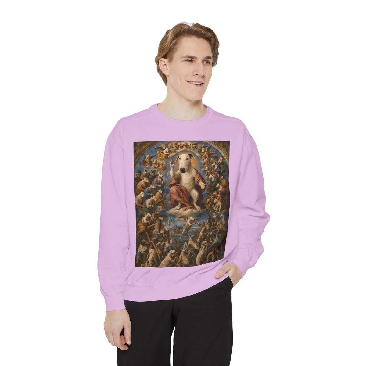 Bull Terrier The Last Judgement — after Michelangelo, 1541 | Crewneck