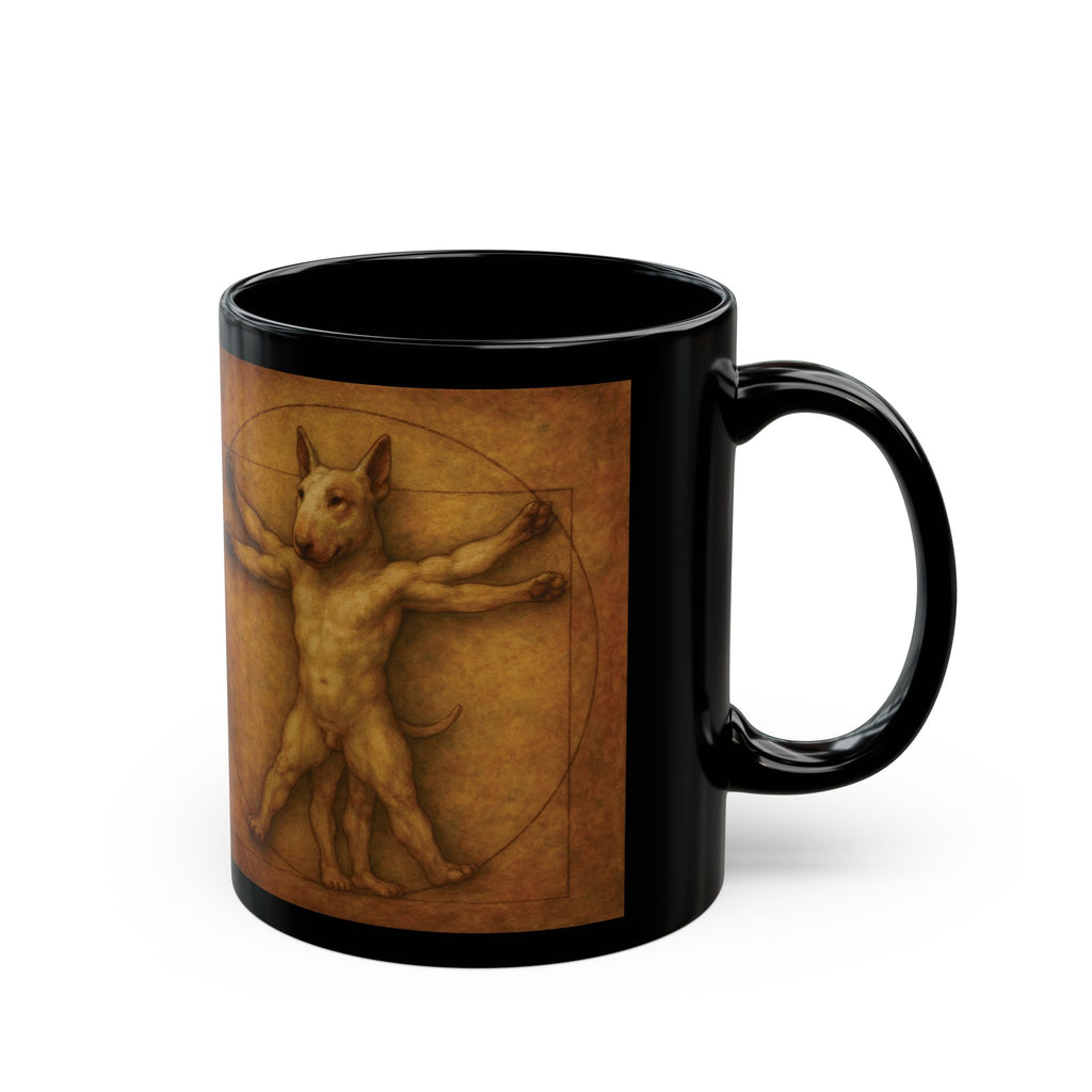 Bull Terrier Vitruvian Man — after Leonardo da Vinci, c.1490 | Mug