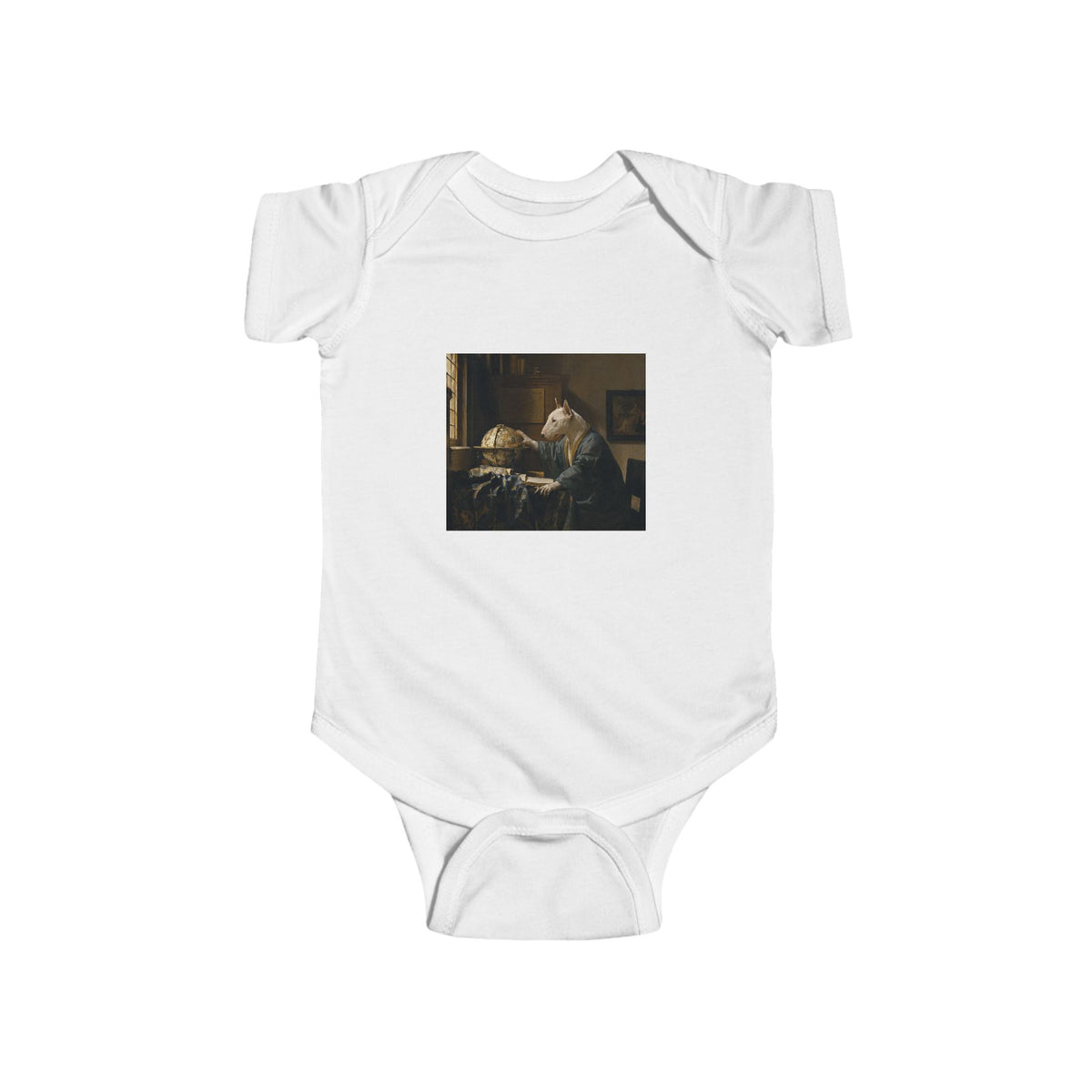 Bull Terrier The Astronomer — after Johannes Vermeer, 1668 | Bodysuit