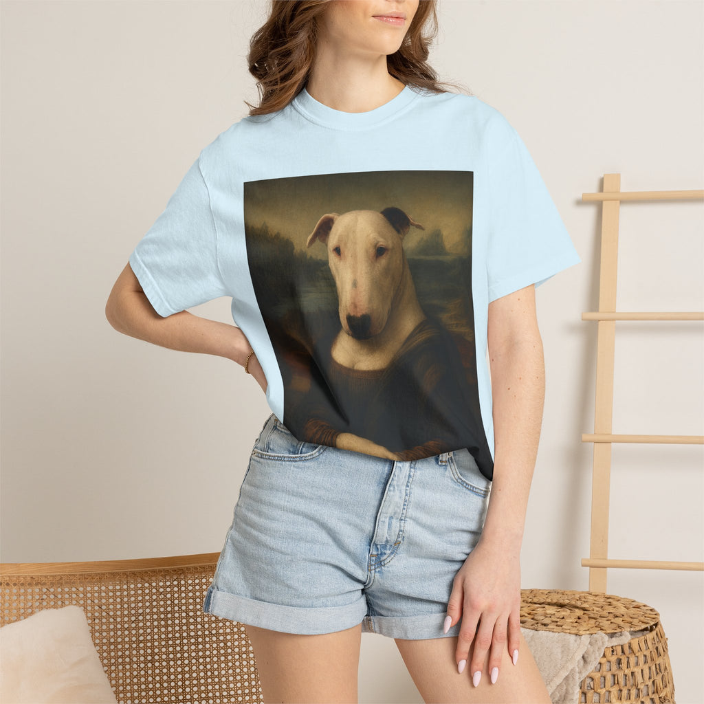 Bull Terrier Mona Lisa — after Leonardo da Vinci, c.1503 | Garment-Dyed Tee