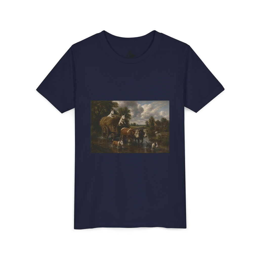 Bull Terrier The Hay Wain — after John Constable, 1821 | Youth Tee