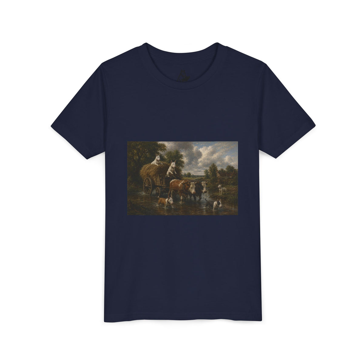 Bull Terrier The Hay Wain — after John Constable, 1821 | Youth Tee