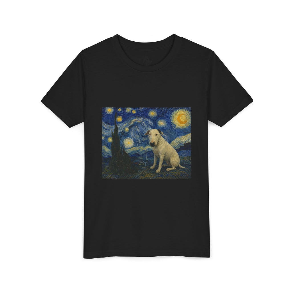 Bull Terrier The Starry Night — after Vincent van Gogh, 1889 | Youth Tee