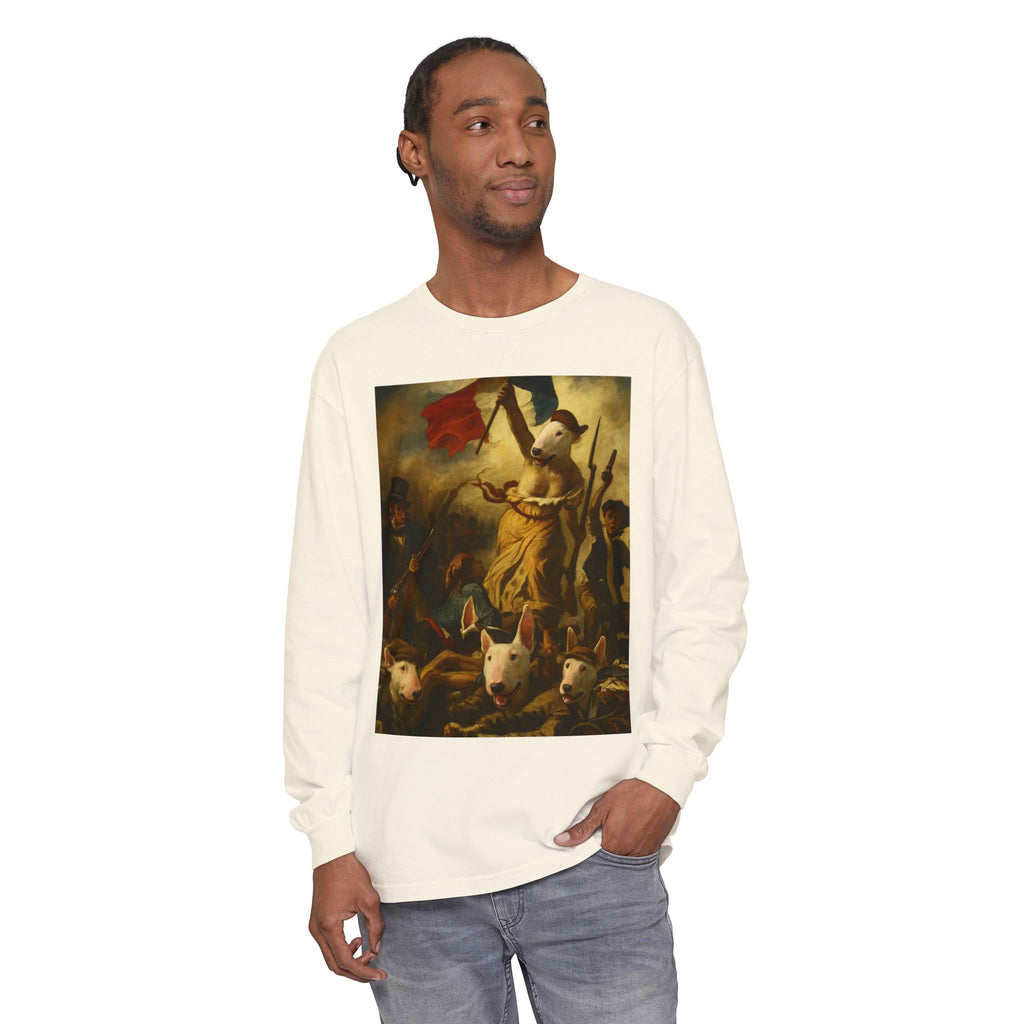 Bull Terrier Liberty Leading the People — after Eugene Delacroix, 1830 | Long Sleeve