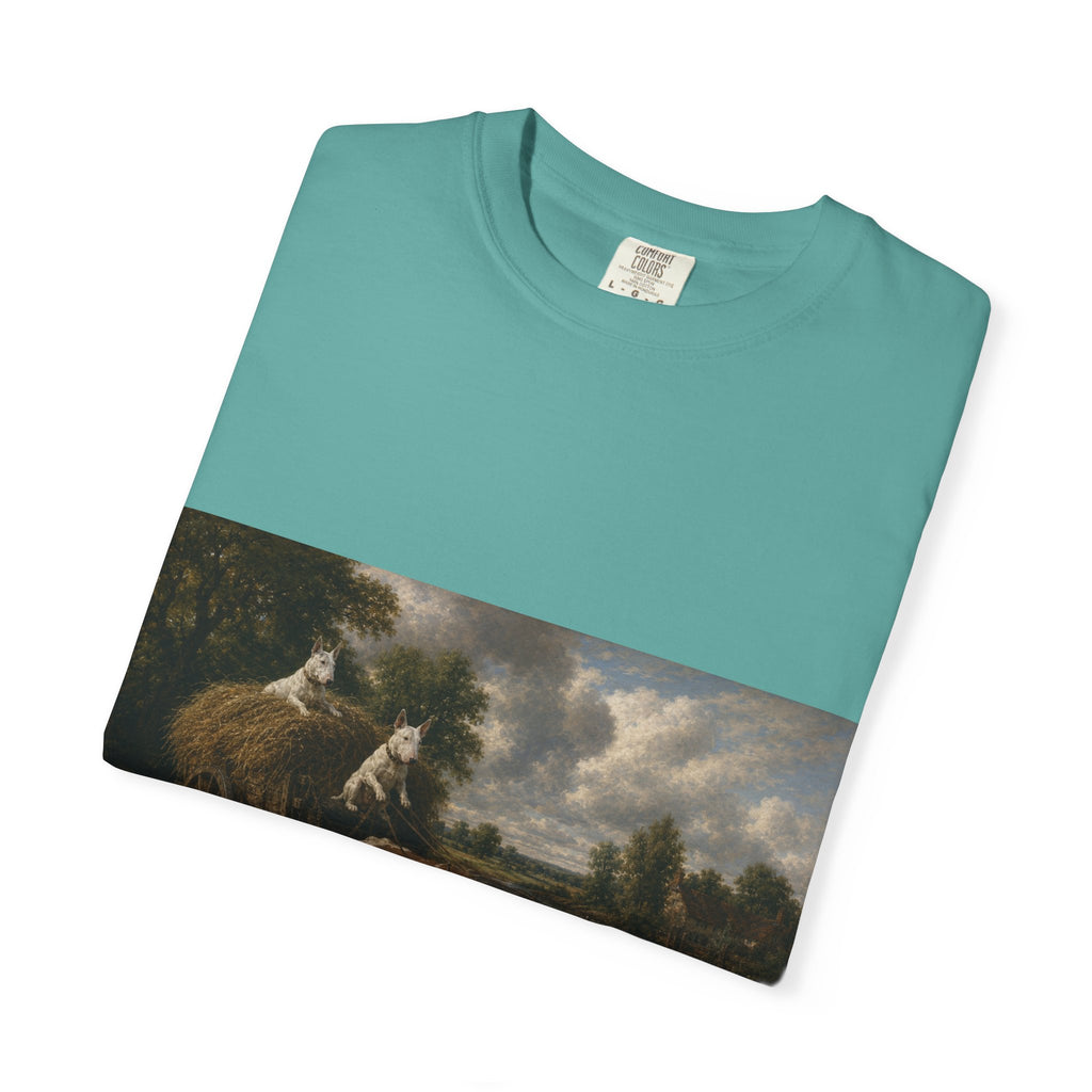 Bull Terrier The Hay Wain — after John Constable, 1821 | Garment-Dyed Tee
