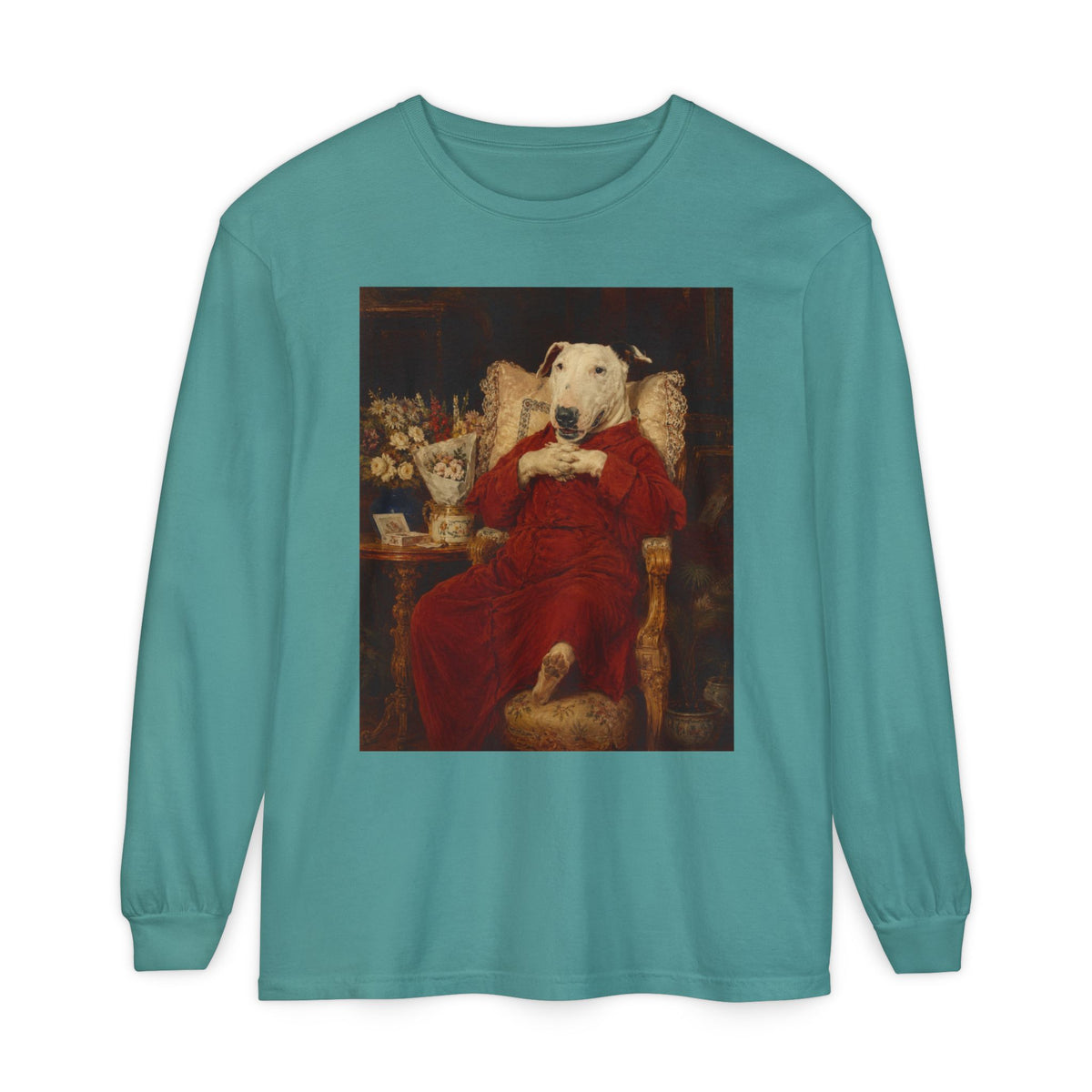Bull Terrier A Happy Birthday — after Antonio Casanova y Estorach, c.1890 | Long Sleeve