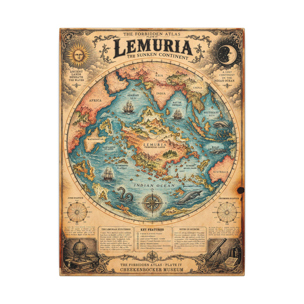 Lemuria, The Forbidden Atlas Plate IV | Canvas