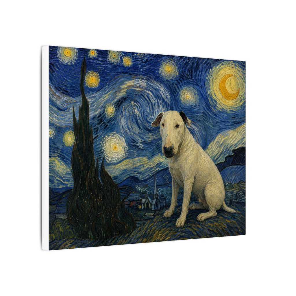 Bull Terrier The Starry Night — after Vincent van Gogh, 1889 | Canvas