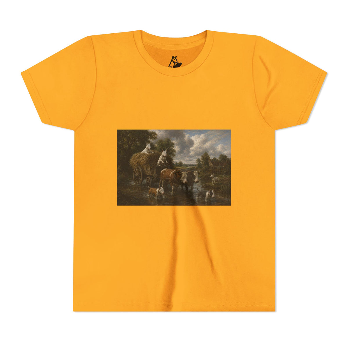 Bull Terrier The Hay Wain — after John Constable, 1821 | Youth Tee