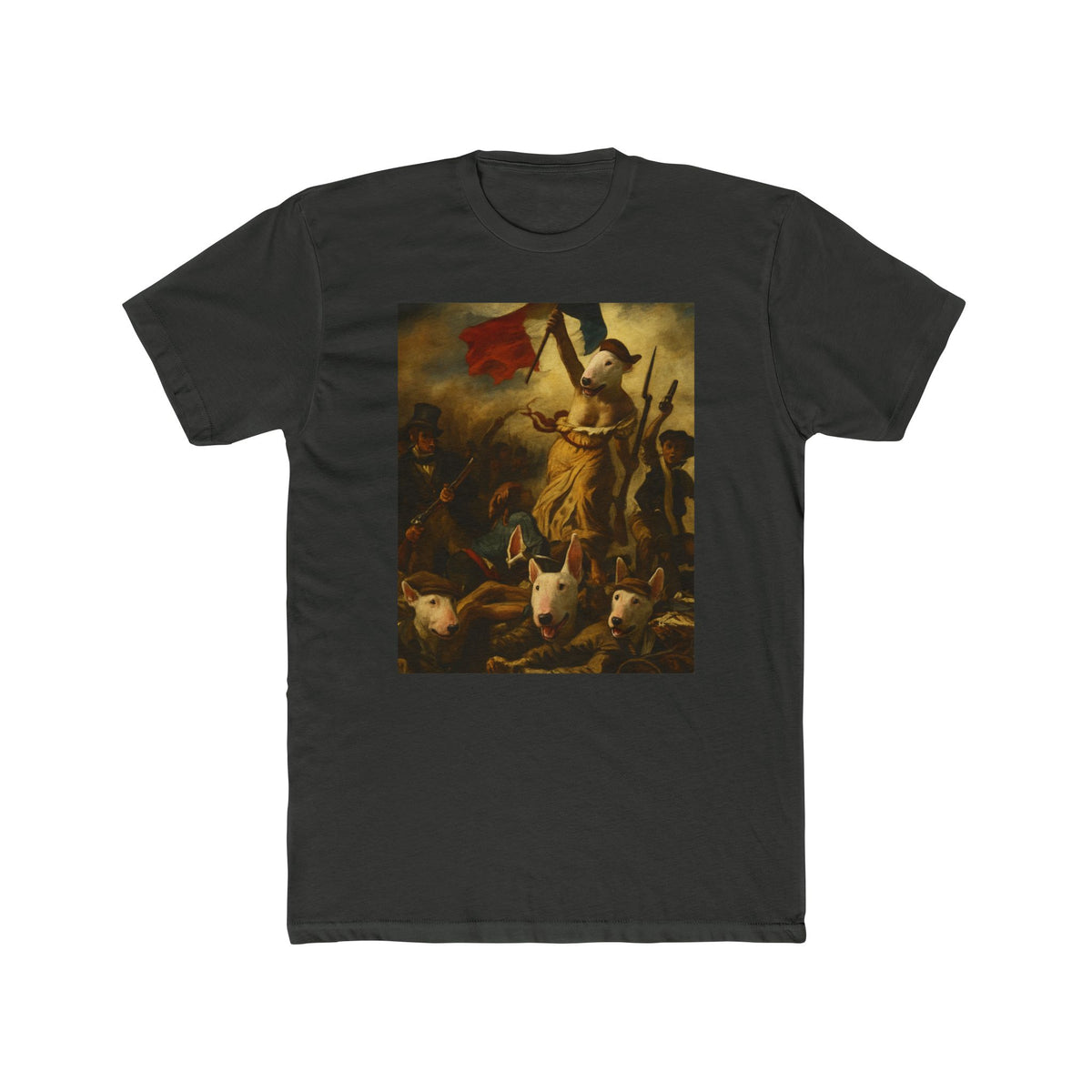 Bull Terrier Liberty Leading The People — after Eugene Delacroix, 1830 | Tee