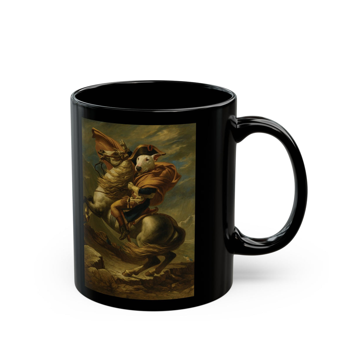 Bull Terrier Napoleon — after Jacques-Louis David, 1801 | Mug