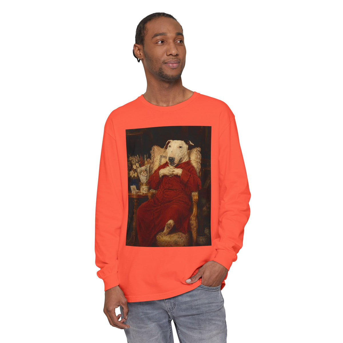 Bull Terrier A Happy Birthday — after Antonio Casanova y Estorach, c.1890 | Long Sleeve