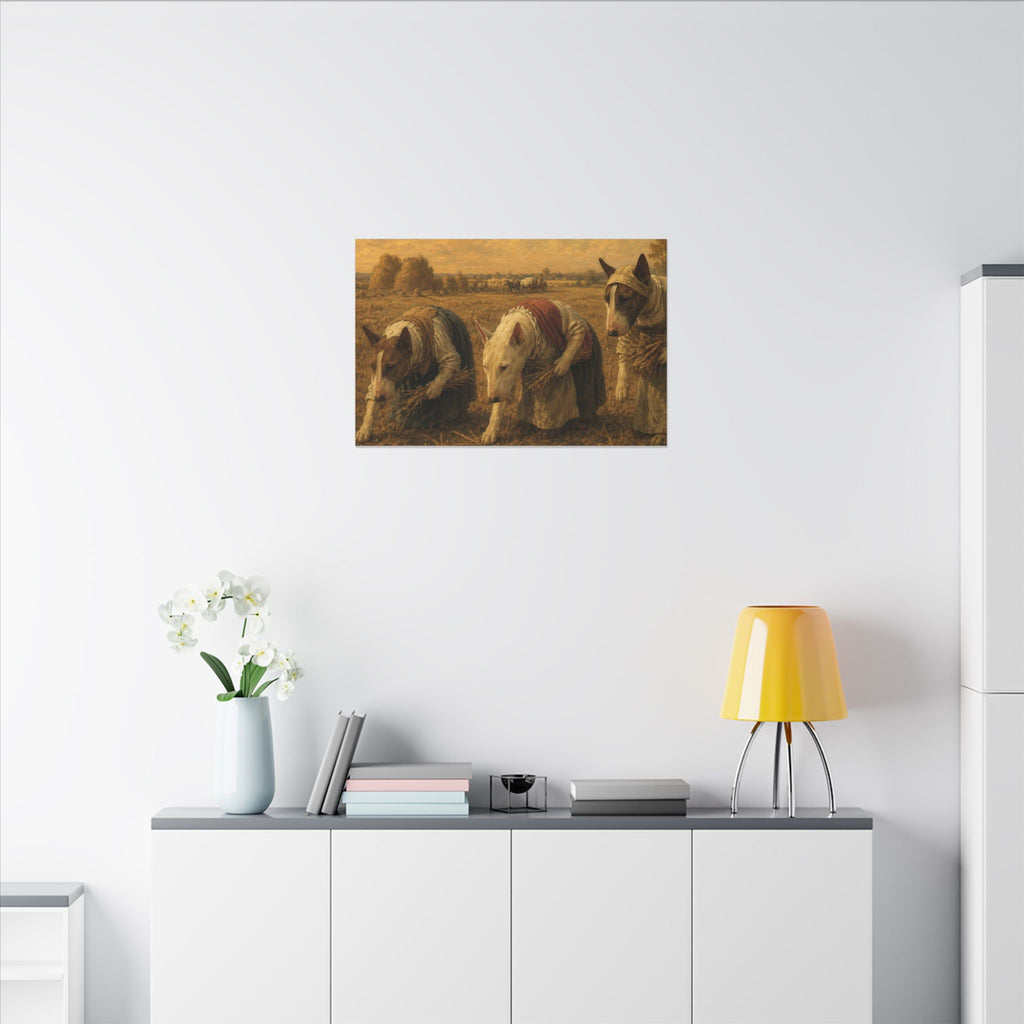 Bull Terrier The Gleaners — after Jean-Francois Millet, 1857 | Canvas