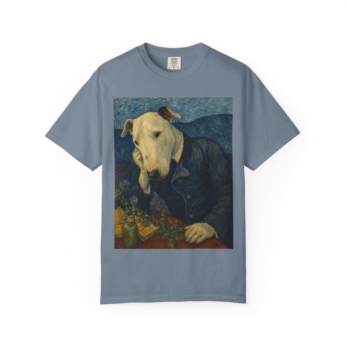 Bull Terrier Portrait of Doctor Gachet — after Vincent van Gogh, 1890 | Garment-Dyed Tee