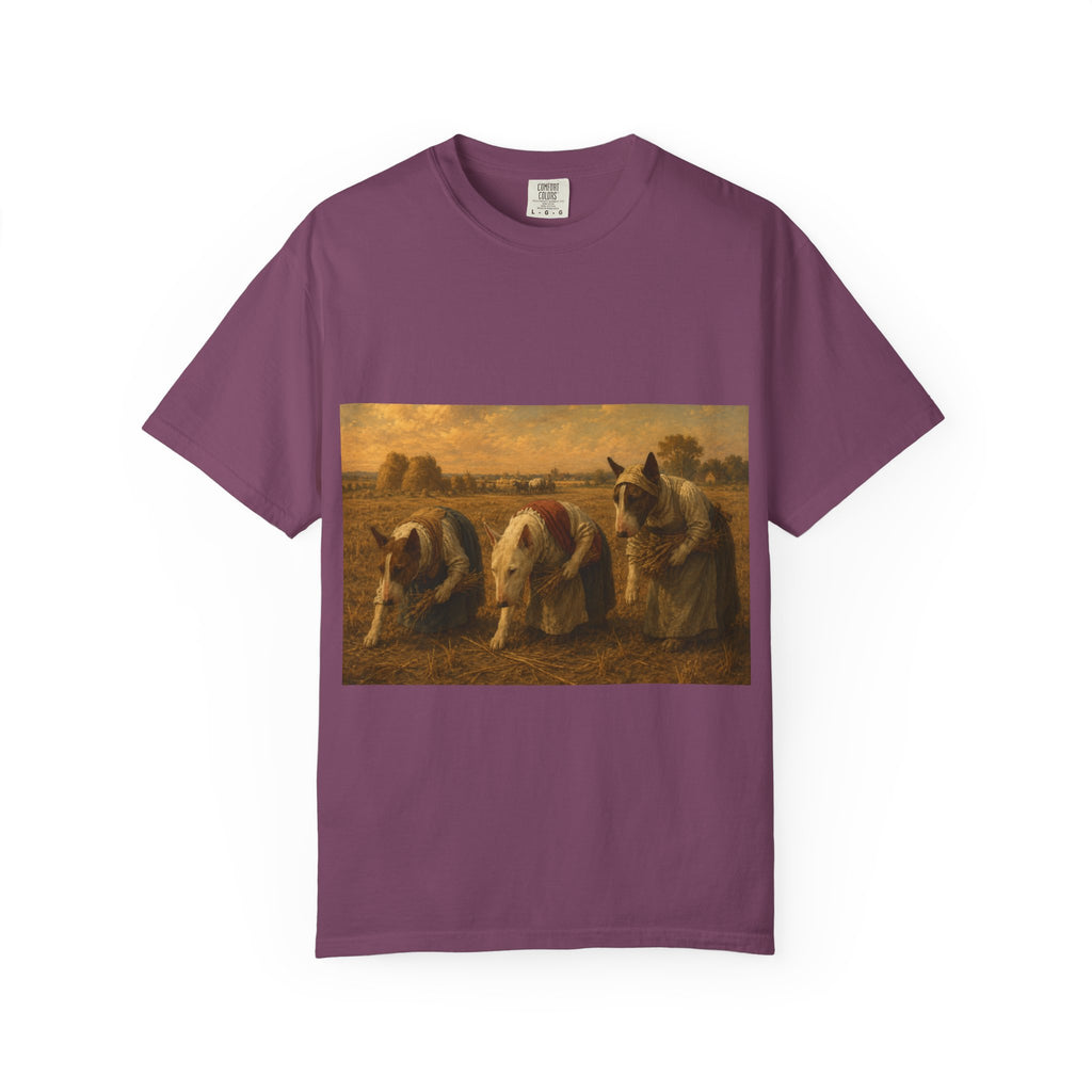 Bull Terrier The Gleaners — after Jean-Francois Millet, 1857 | Garment-Dyed Tee