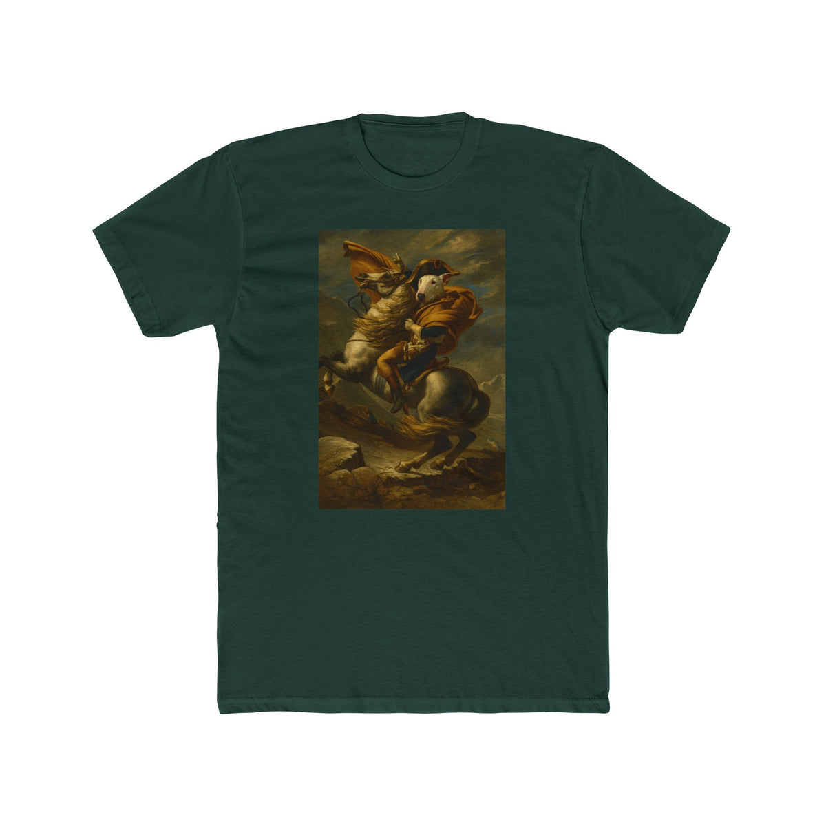 Bull Terrier Napoleon — after Jacques-Louis David, 1801 | Tee