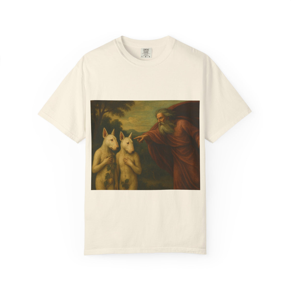 Bull Terrier The Rebuke of Adam and Eve — after Domenichino, 1626 | Garment-Dyed Tee
