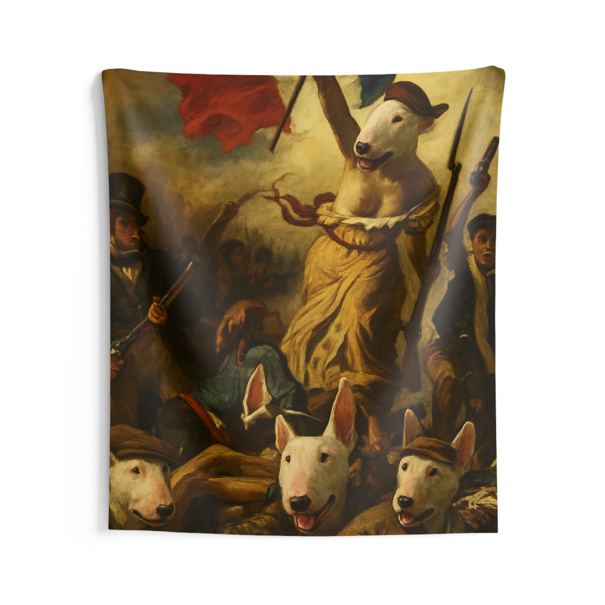 Bull Terrier Liberty Leading the People — after Eugene Delacroix, 1830 | Tapestry