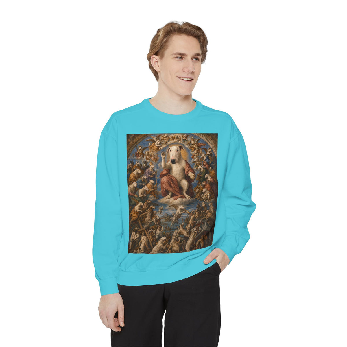 Bull Terrier The Last Judgement — after Michelangelo, 1541 | Crewneck