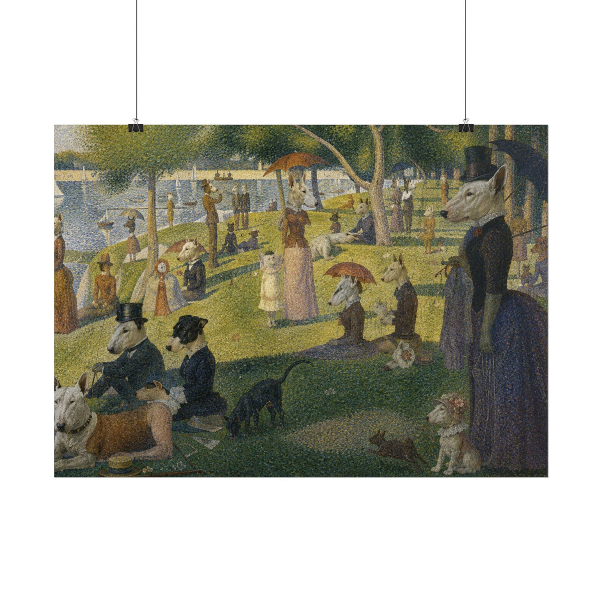 Bull Terrier A Sunday Afternoon on La Grande Jatte — after Georges Seurat, 1886 | Print