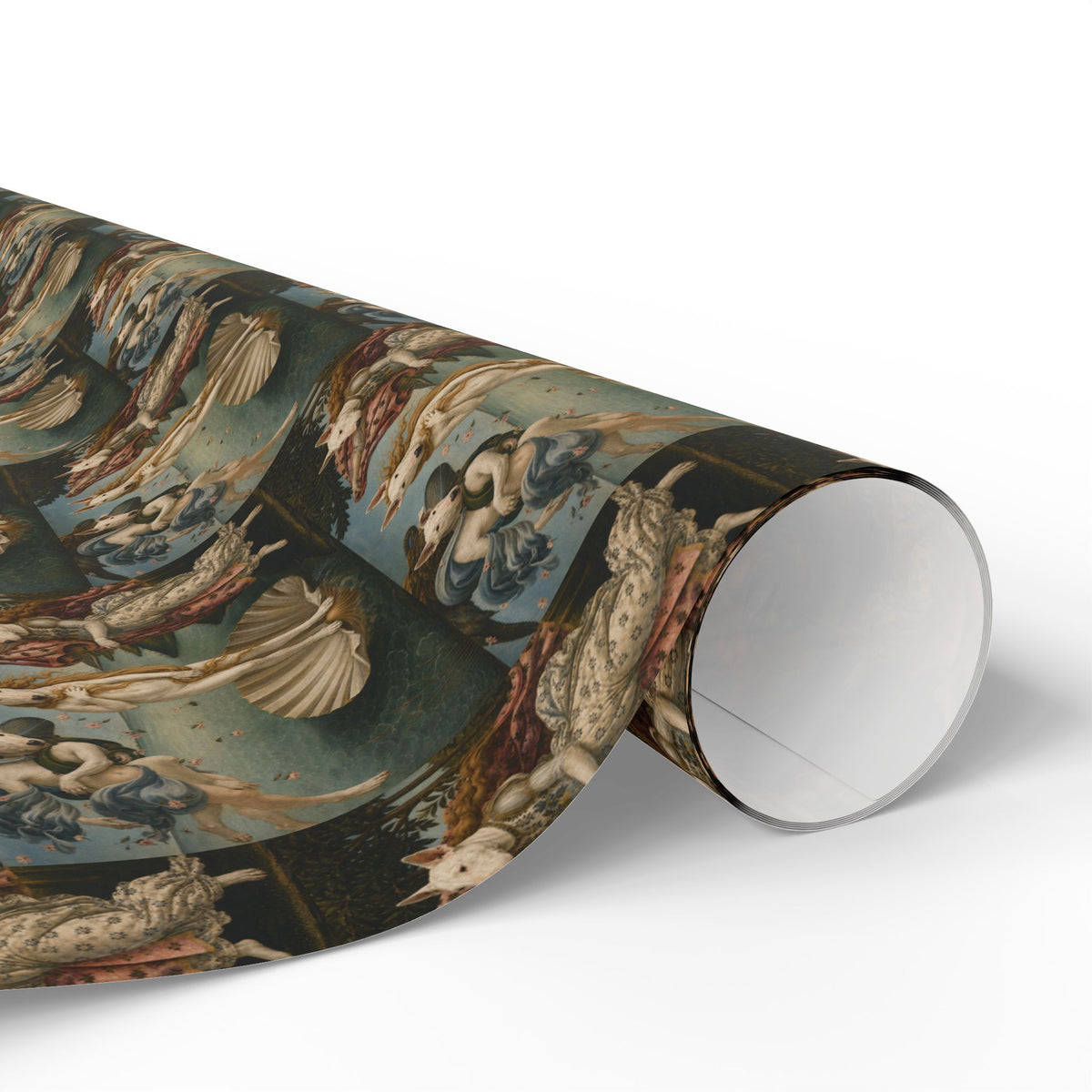 Bull Terrier The Birth of Venus — after Sandro Botticelli, c.1485 | Wrapping Paper