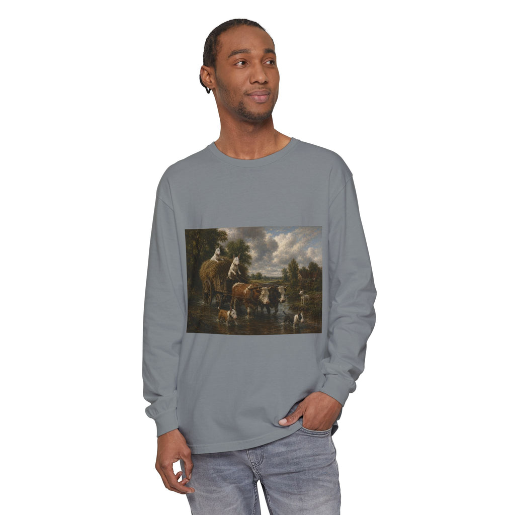 Bull Terrier The Hay Wain — after John Constable, 1821 | Long Sleeve