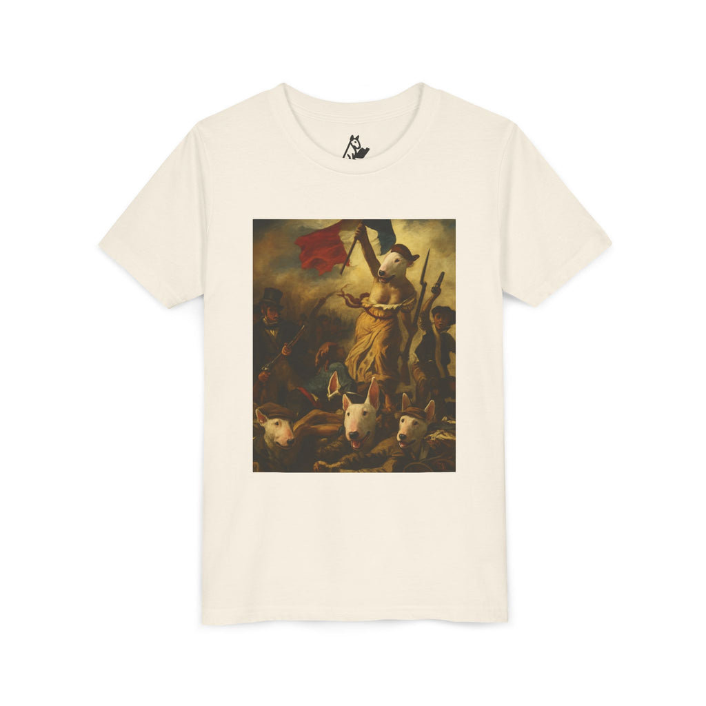 Bull Terrier Liberty Leading the People — after Eugene Delacroix, 1830 | Youth Tee