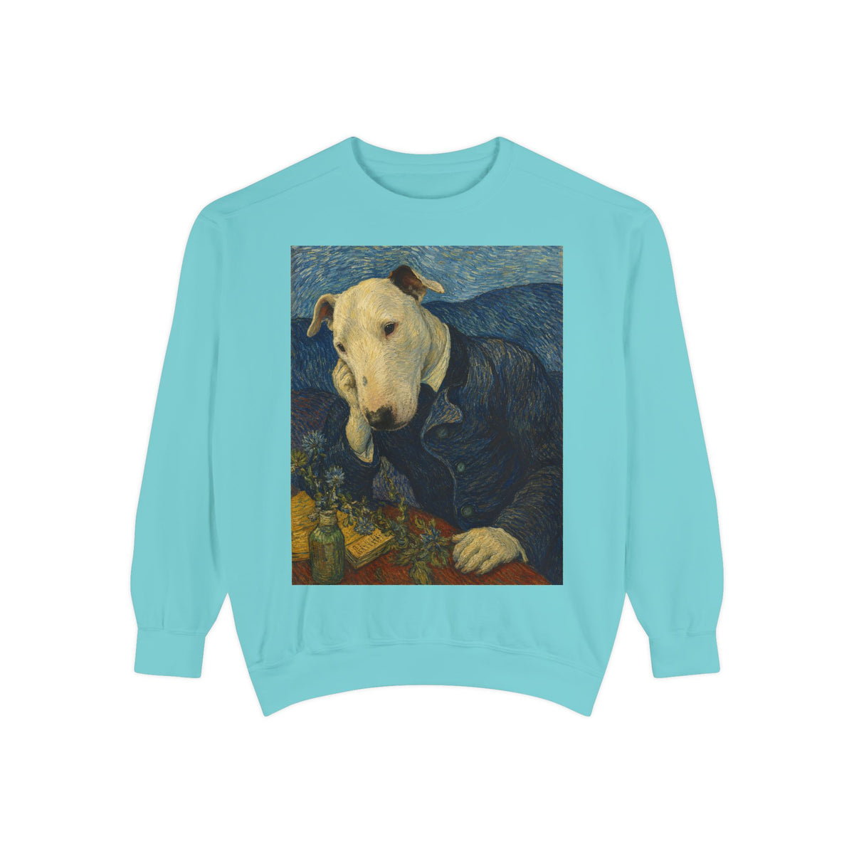 Bull Terrier Portrait of Doctor Gachet — after Vincent van Gogh, 1890 | Crewneck