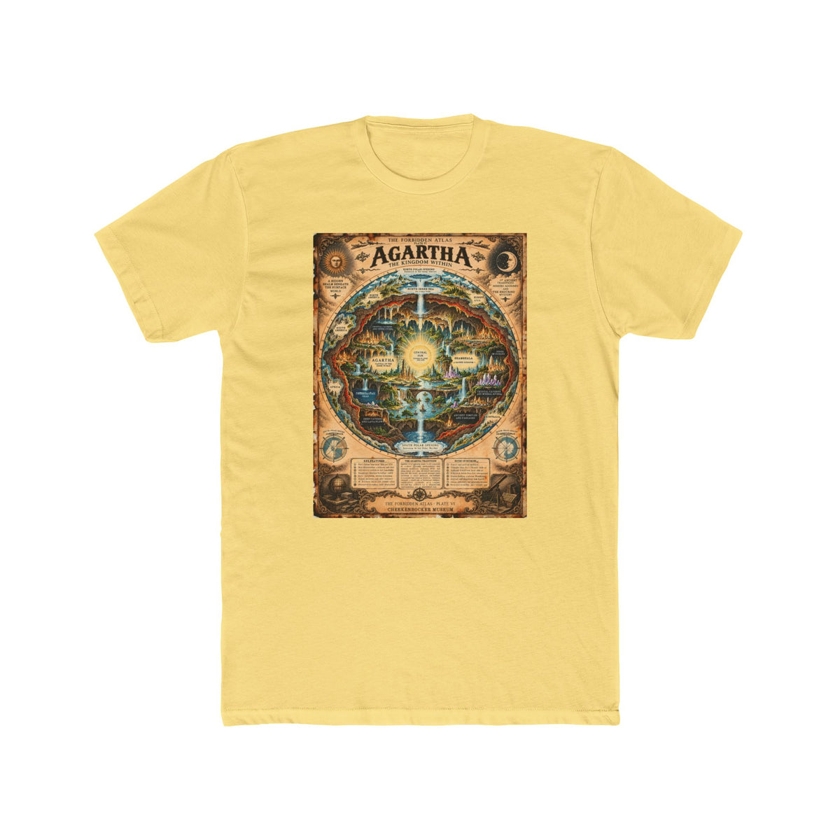 Agartha, The Forbidden Atlas Plate VI | Unisex Cotton Crew Tee
