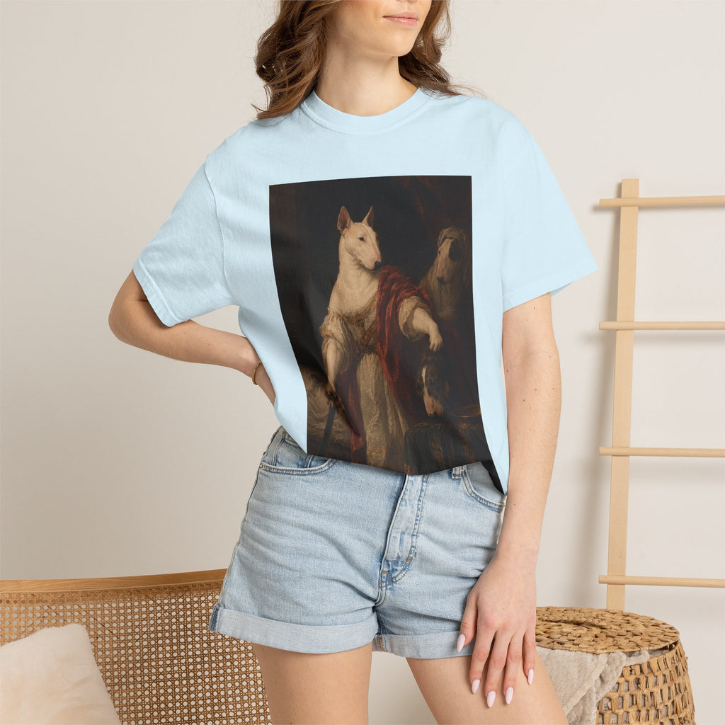 Bull Terrier Judith with the Head of Holofernes — after David Teniers the Younger, 1650s | Garment-Dyed Tee