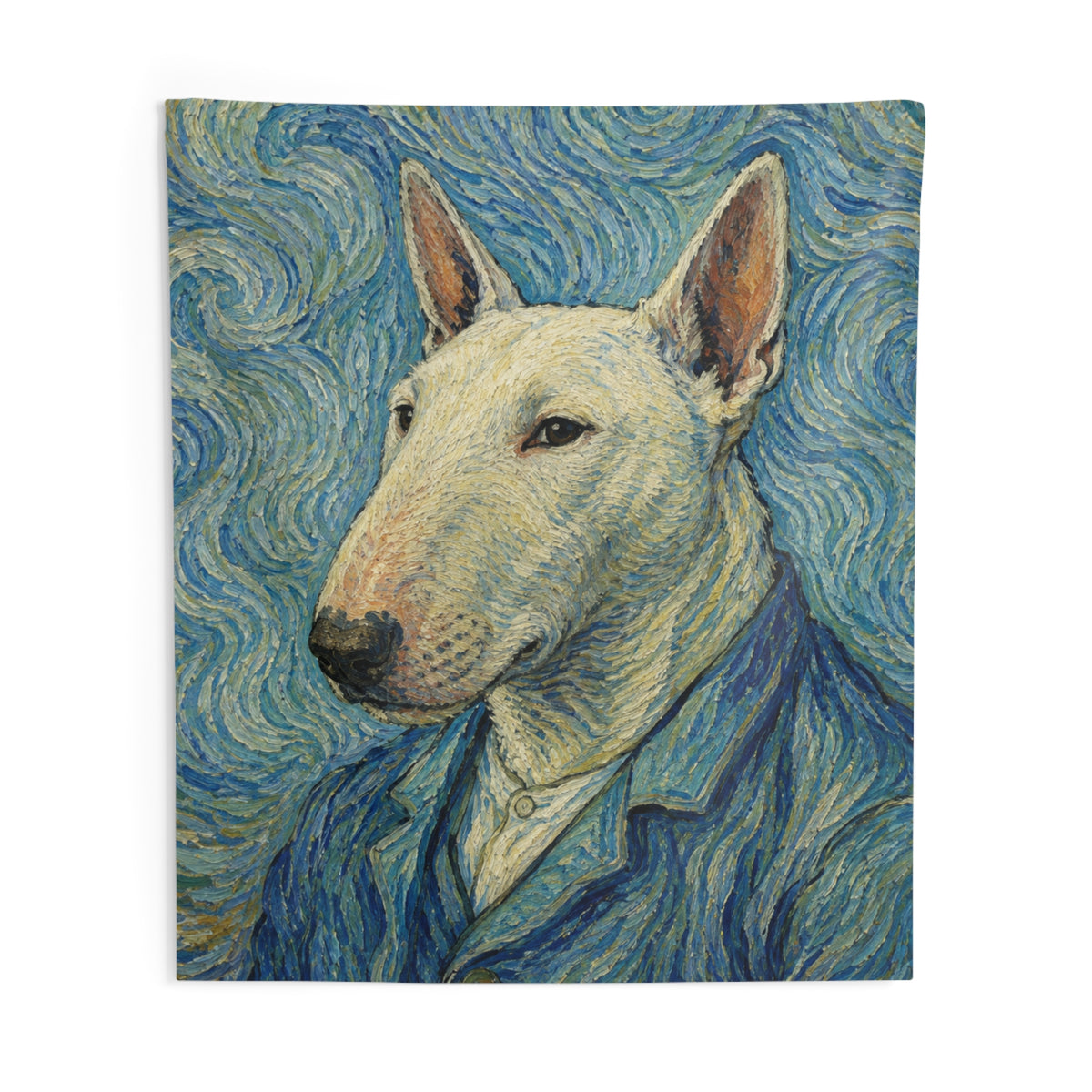 Bull Terrier Self-Portrait — after Vincent van Gogh, 1889 | Tapestry
