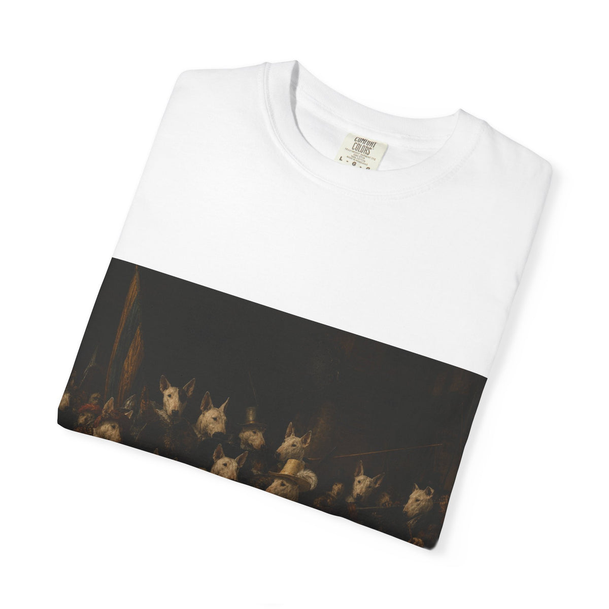 Bull Terrier The Night Watch — after Rembrandt van Rijn, 1642 | Garment-Dyed Tee
