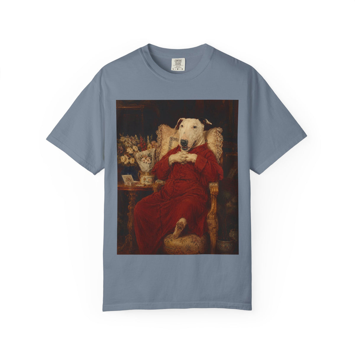 Bull Terrier A Happy Birthday — after Antonio Casanova y Estorach, c.1890 | Garment-Dyed Tee