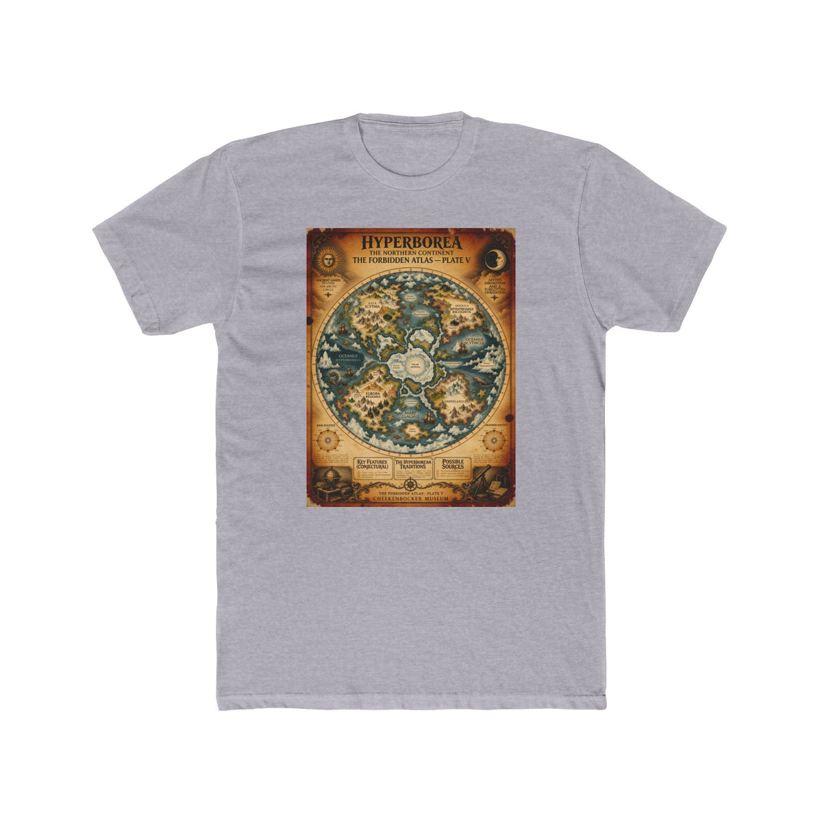 Hyperborea, The Forbidden Atlas Plate V | Unisex Cotton Crew Tee